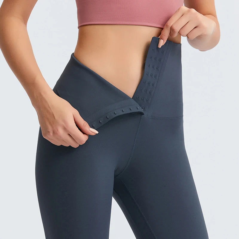 High Waist Fitness Active Yoga Wear Custom logo Gym Leggings Adjusted Straps Sports Bodybuilding High Waist Gym Leggings