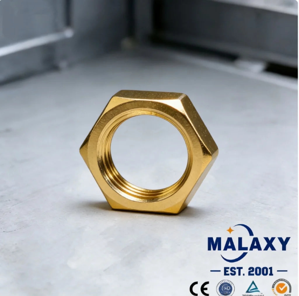 MALAXY Fasteners Din934 M3 M4 M5 M6 M8 Brass Stainlessness Steels Oxide Black Threaded Screw Insert Hex Nut