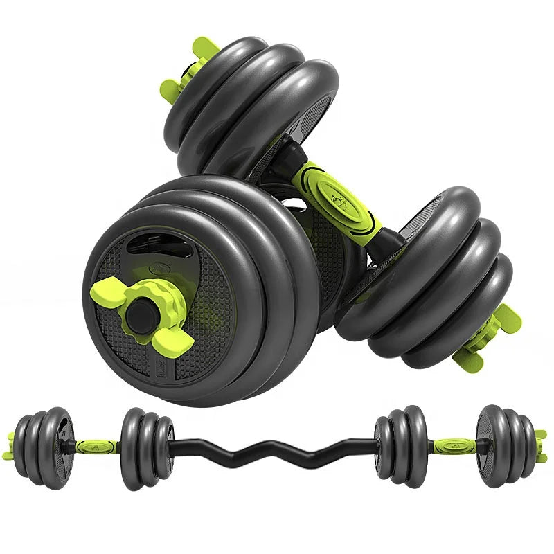 PINJIAN Gym Equipment Adjustable Kettlebell Dumbbell Barbells Colorful for Home Workout Dumbbell bar Set 10KG