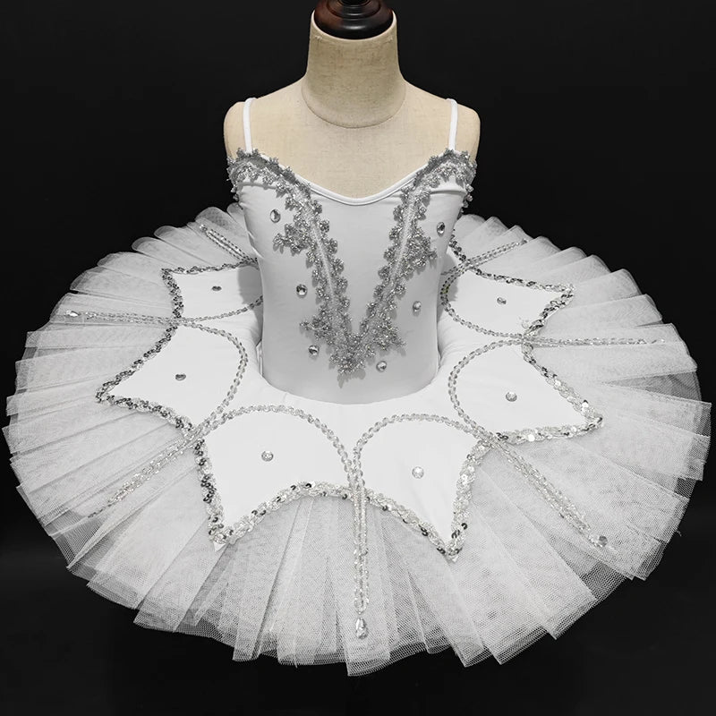 Girls Tutu Ballet Skirt Children'S Professional Swan Lake Performance Costume Pompous Gauze Cygnet Dance Dress