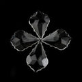 Hot Discount 50mm 10pcs Clear Maple Leaf Glass Chandelier Parts Prism Lighting Crystal Pendants for Home