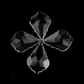 Hot Discount 50mm 10pcs Clear Maple Leaf Glass Chandelier Parts Prism Lighting Crystal Pendants for Home