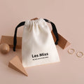 PandaSew 12 Ounces Luxury Cotton Canvas Drawstring Bag With Custom logo Gift Packaging Jewelry Pouch