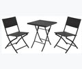 WOQI Wholesale Delivery Outdoor Patio Bistro Garden Folding Chair Table Set