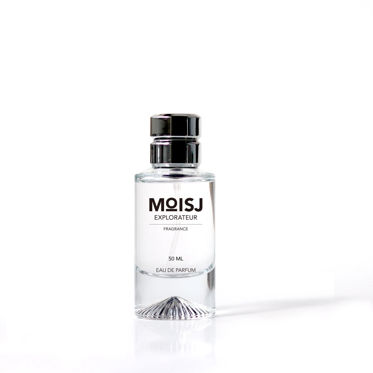Crystal Glass 50ml Thick Bottom Oblique Round Polished Crimp Parfum Bottle