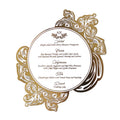 DIY Elegant White Pearl Paper Menus With Gold Foil Wedding Party Event Elegant Restaurant Food Menu Cards