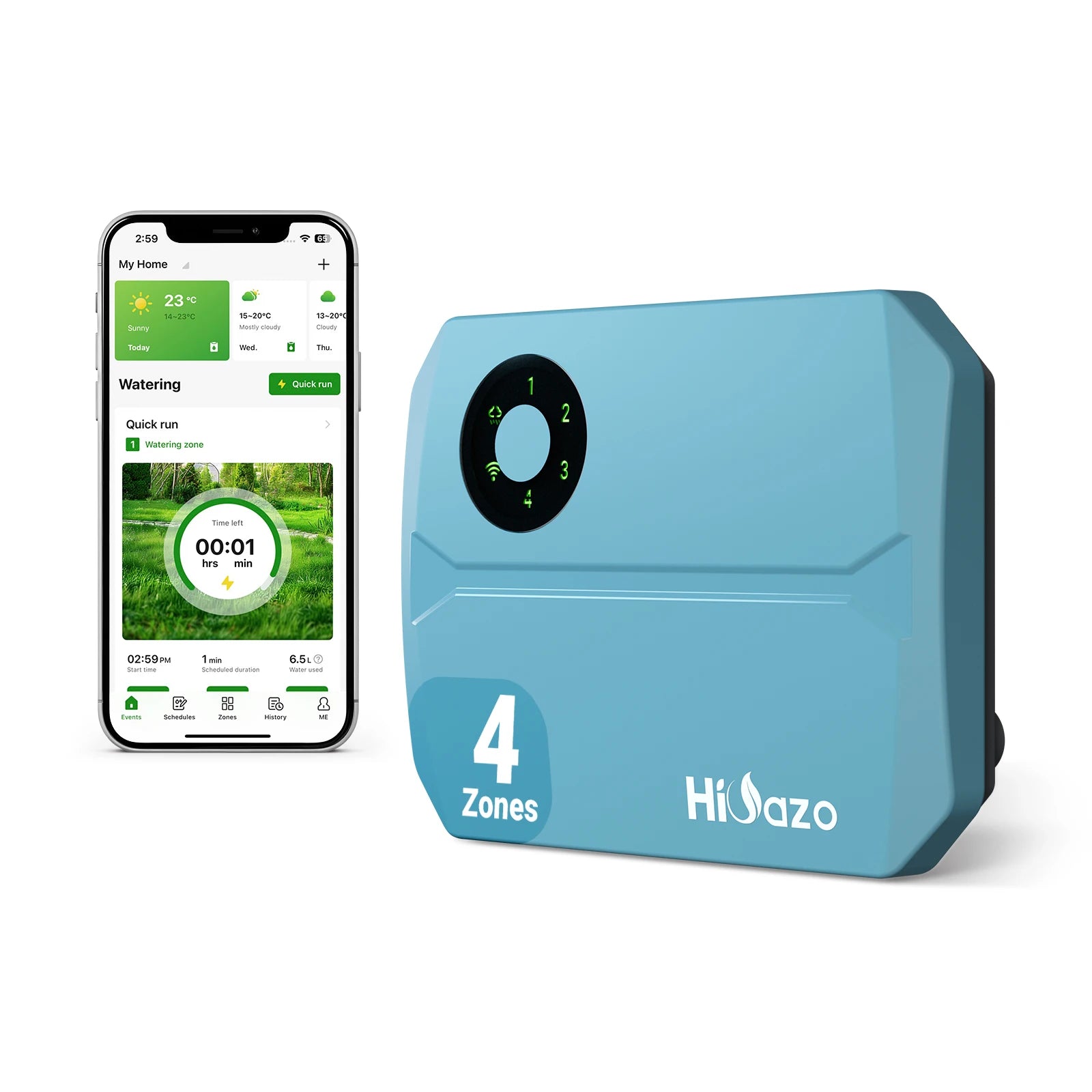 INKBIRD Automatic Irrigation System Controller with 4 Zones for Lawn Garden Courtyard