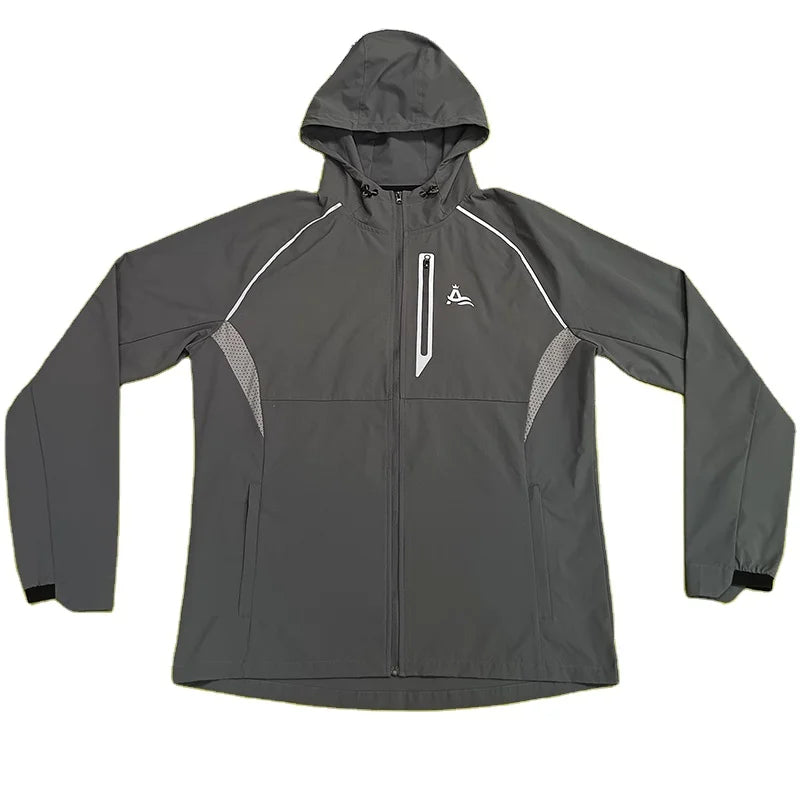 Aika Apparel Co Ltd Mens Clothing  Reflective Design Custom Logo 100% Polyester Waterproof Mens Sports Jackets