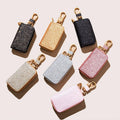 Fashionable Shiny Car Key case Glitter PU Leather Car Key Holder Keychain Zipper Car Key Cover Bag Keyring