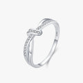 Ailmay Silver Rings Intertwined Lines Finger Rings for Women Classic Luxury 925 Sterling Silver Fashion Jewelry