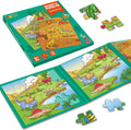 Dinosaur Puzzles Foldable Magnetic Jigsaw Puzzles Book Road Trip Travel Games and Travel Toys