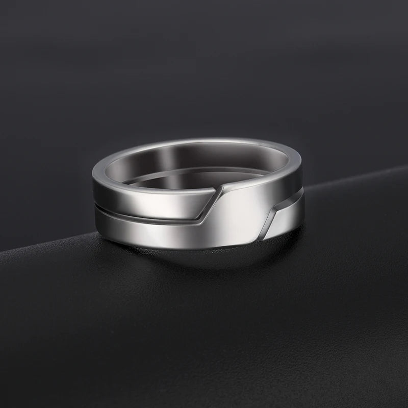 Fashion Hiphop Couple Ring Stainless Steel Jewelry Rings Gift for Men Women Wedding Engagement
