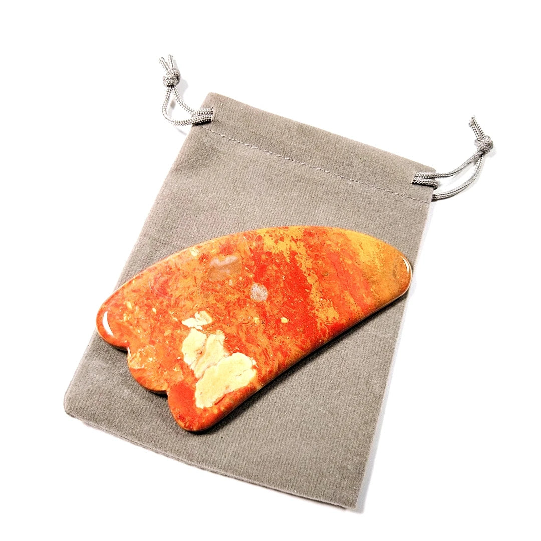 Huiying Best Sale New Mookaite jasper Gua Sha Massage Board Tools Claw for Beauty