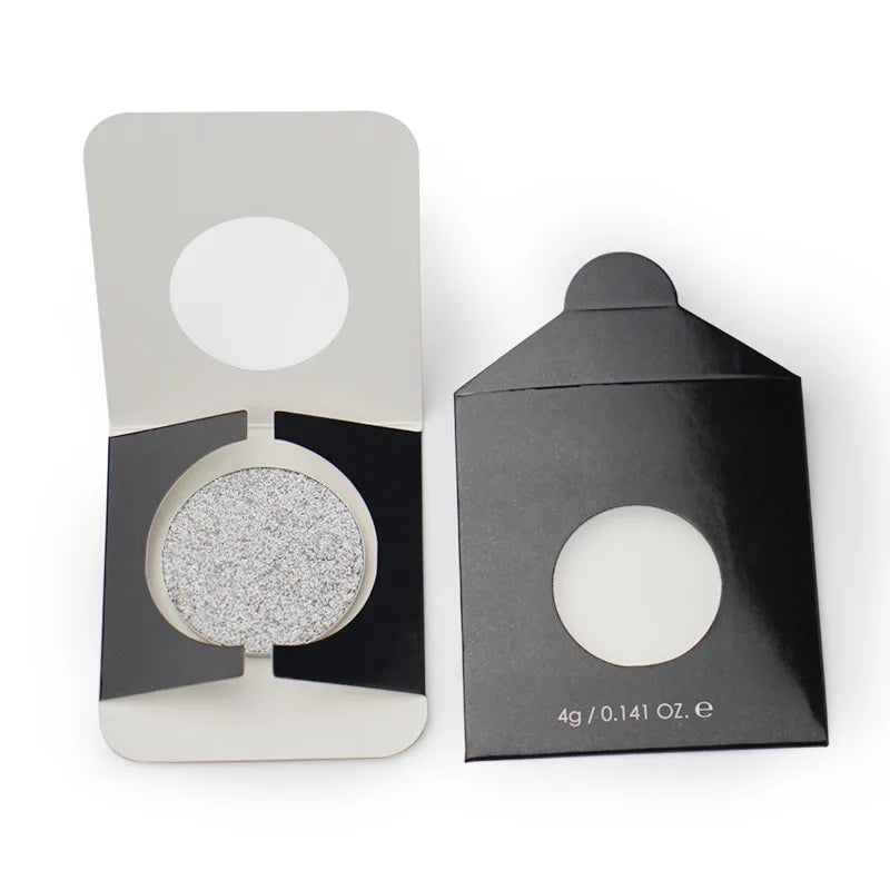Custom Empty Makeup Cardboard Eye Shadow Palette Single Pan Package Paper Box Private Label Matte Eyeshadow Flat Envelopes