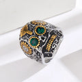 Exaggerated Skull Ring Vintage Men's Punk Skeleton Ring Gothic Ghost Head Skull Ring Fashion Metal Accessories Party Jewelry