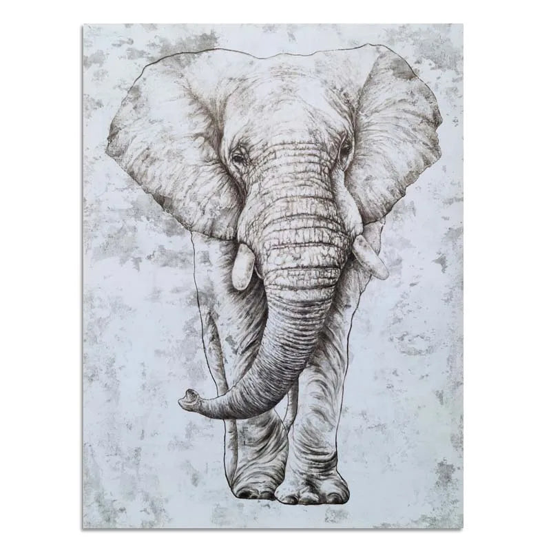 Highly Recommended Art Painting African Elephant Canvas Painting Home Decor Art Set