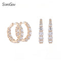 14k 10k 18k Gold Hpht Cvd Diamonds Earrings Hoops Lab Grown Diamonds Hoop Earrings Def Vs Confetti Round Diamond Hoops Earring