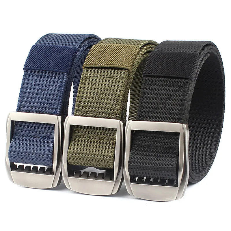 New Men's Canvas Belt Tactical Belt Polyester Material Weaving Fabric Belts Outdoor Wholesale Factory