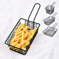 Creative Tableware  Kitchen Tools American Black Container Iron French Fries Basket Snack Storage Basket