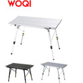 WOQI Portable Outdoor Folding Table Adjustable Aluminum Camping Beach Folding Table