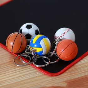 2024 3D Baseball Key Chain Sport Key Chain Car Bag Football KeyRing Holder Volleyball Basketball Sportsman Keychain Gift Keyring