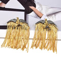 Kaimei New Arrival Fashion Wholesale Jewelry Exaggerated Metal Alloy Tassel Earrings Bird Statement Long Chain Drop Earrings