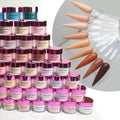 Private Label Wholesale Buttery Acrylic Powder Supplies 2 in 1 Pink Clear Dip Cover Acrylic Powder Set for Nails