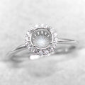 Sterling Silver 4mm/5mm/6mm/7mm/8mm/9mm Semi Mount Ring Frame Empty Blank Setting S925 Base Without Center Stone for Inlay DIY