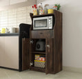 Modern Kitchen Storage Cabinet with Doors Drawers & Open Shelf Pantry Organizer for Dishes and Food