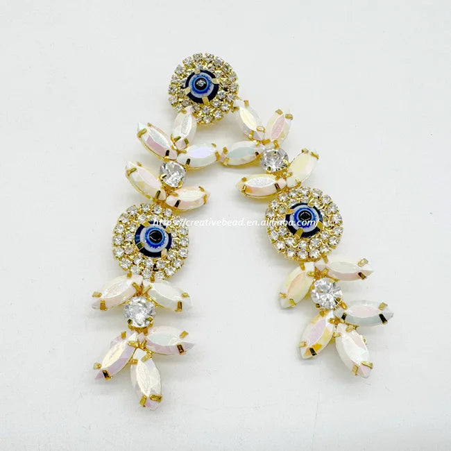 Wholesale Metal Rhinestone Shoe Buckle with Gold & Silver Plating Customizable Color