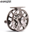 NEWMAJOR 1:1 2+1BB 0.6mm/100m Aluminum Alloy CNC Front Wheel Reel for Fly Fishing in Rivers and Lakes
