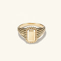 LOZRUNVE 925 Sterling Silver Gold Personalized Engraved Handcrafted Pinky Signet Ring New Design