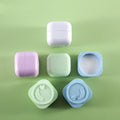 Silk Screen PP Plastic Gel Container Cosmetic Packaging 100ml 100g Square Round White Blue Green Cosmetic Cream Jars