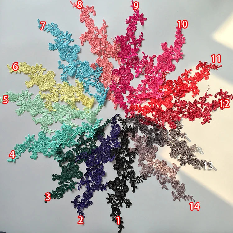 Soluble Lace on the Flower Lace Fabric Sewing Trim Wedding Dress Applique Lace Patch