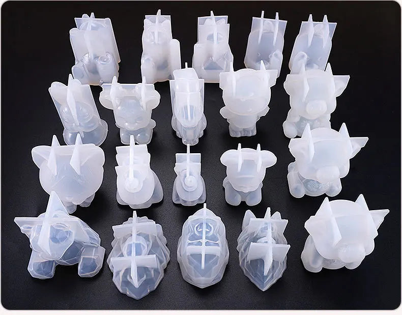 Hot Online Product Resin Crafts DIY Fushimi Silicone Animal Resin Molds Resin Casting Molds