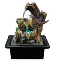 Bird Tree Stump-Style Resin Fountain Realistic Artistic Design Christmas Home Decorative Indoor Water Feature Figurines