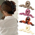 2023 Extra Large Aesthetic Plastic Claw Clip Cross Wave Style Strong Jaw Hair Accessories for Thick Hair