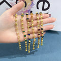 JXX Factory Wholesale Fashion 24K Gold Plated Zircon Bead Bracelet for Unisex Anniversary