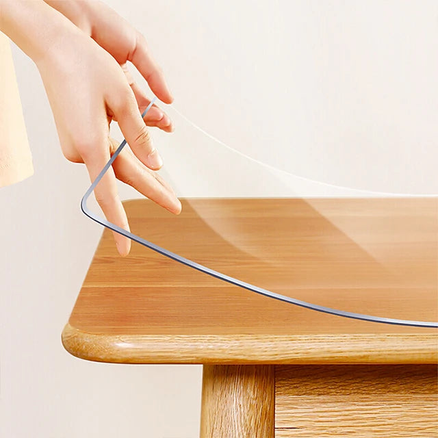 Hot Selling Durable Waterproof Transparent Plastic Pvc Table Cloths Clear Table Cloth Plastic PVC Sheet Tablecloth Protector