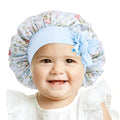 Cute Child Designer Adjustable Hair Satin Bonnet for Kids Lovely Baby Bonnets With Tie Bow