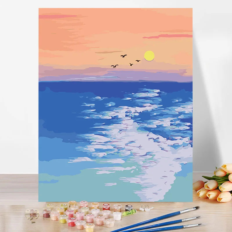 DIY Painting by Numbers Paint by Numbers Custom Canvas Painting With Frame Custom Paint by Numbers for Adults New Wholesale
