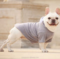 Luxury Winter Bulldog Dog Clothing with Rabbit Ear Coat Hood Solid Pattern Custom Designer Pet Apparel