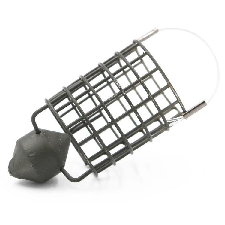 Hot Sale Carp Fishing  Basket Bait Feeder Stainless and Lead Bait Trap Cage Method Feeder