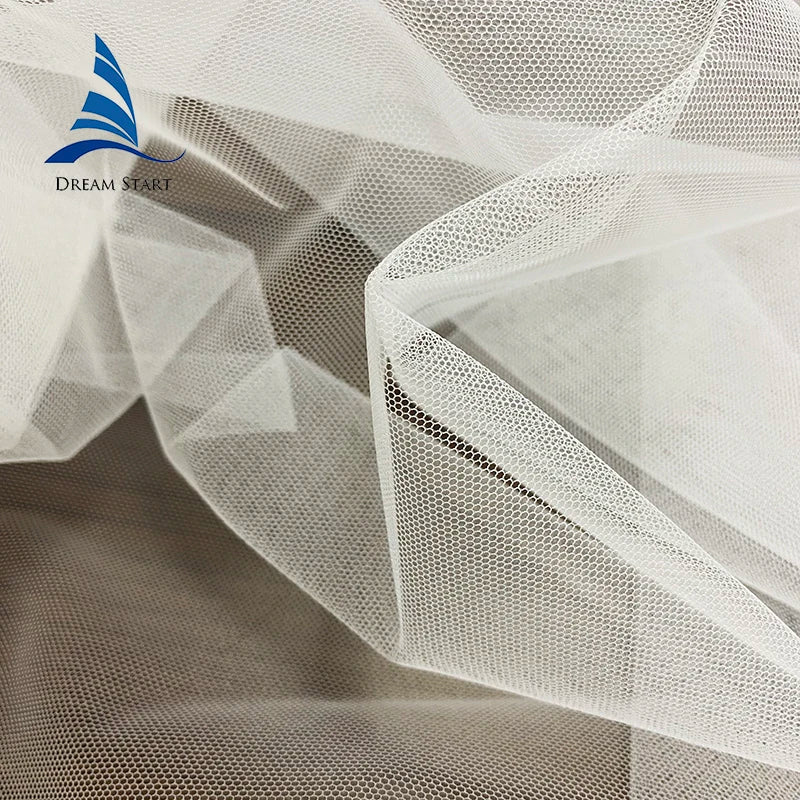 63\"/120\" 228 Colors Classic Wedding Dress Nylon Tulle Fabric Mesh Knitted Printed Girls Bridal Embroidery Fabrics Stock
