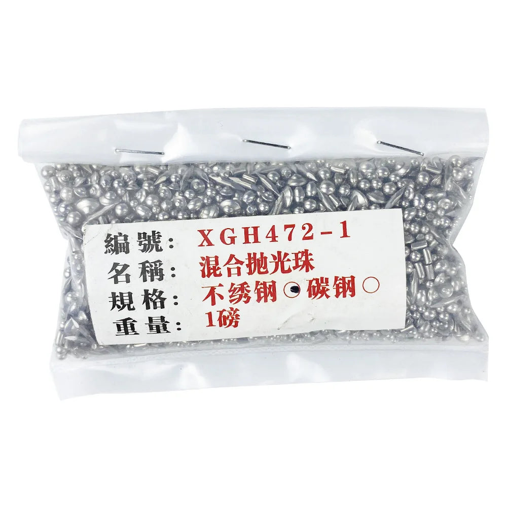 Metal Jewelry Jade Polishing Finishing Media for Rotary Tumbler 450g Mixed Irregular Stainless Steel Polishing Balls Beads
