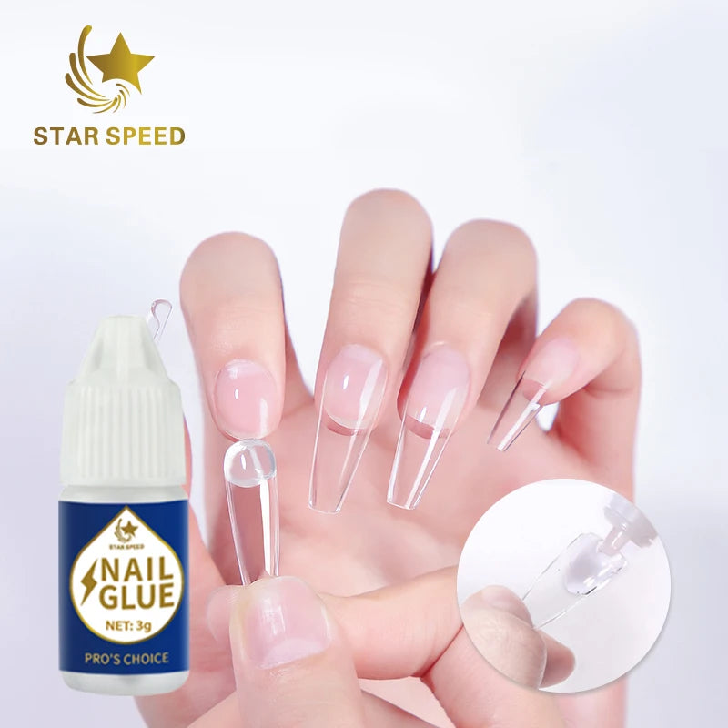 StarSpeed Glue Instant Dry Strong Transparent Quick-drying Glue for Plastic Leather Craft Diy Use Nail Gule