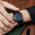 SINOBI New Pilot Mens Chronograph Wrist Watch Waterproof Date Luxury Stainless Steel Diver Males Geneva Quartz Relogio Masculino