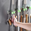 Multifunctional Stainless Steel Wall Mounted Tool Hook Punch-free Organizer Stand Hanger Broom Mop Rack Storage Holder Wall Hook