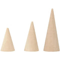 Exhibition Natural Wooden Cone Jewelry Engagement Ring Display Holder Storage Rack for Store