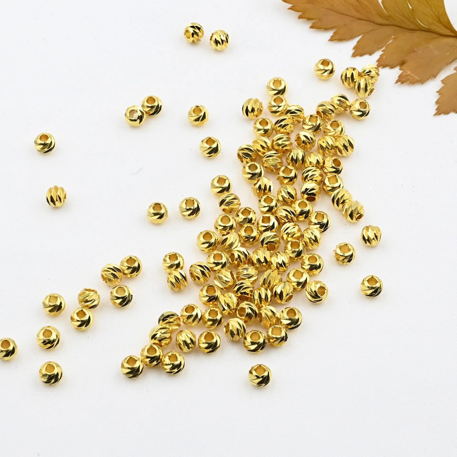 3mm 4mm 5mm 6mm Round Shape Multi-color Copper Spacer Beads Wholesale High Quality No Fading for Jewelry Making